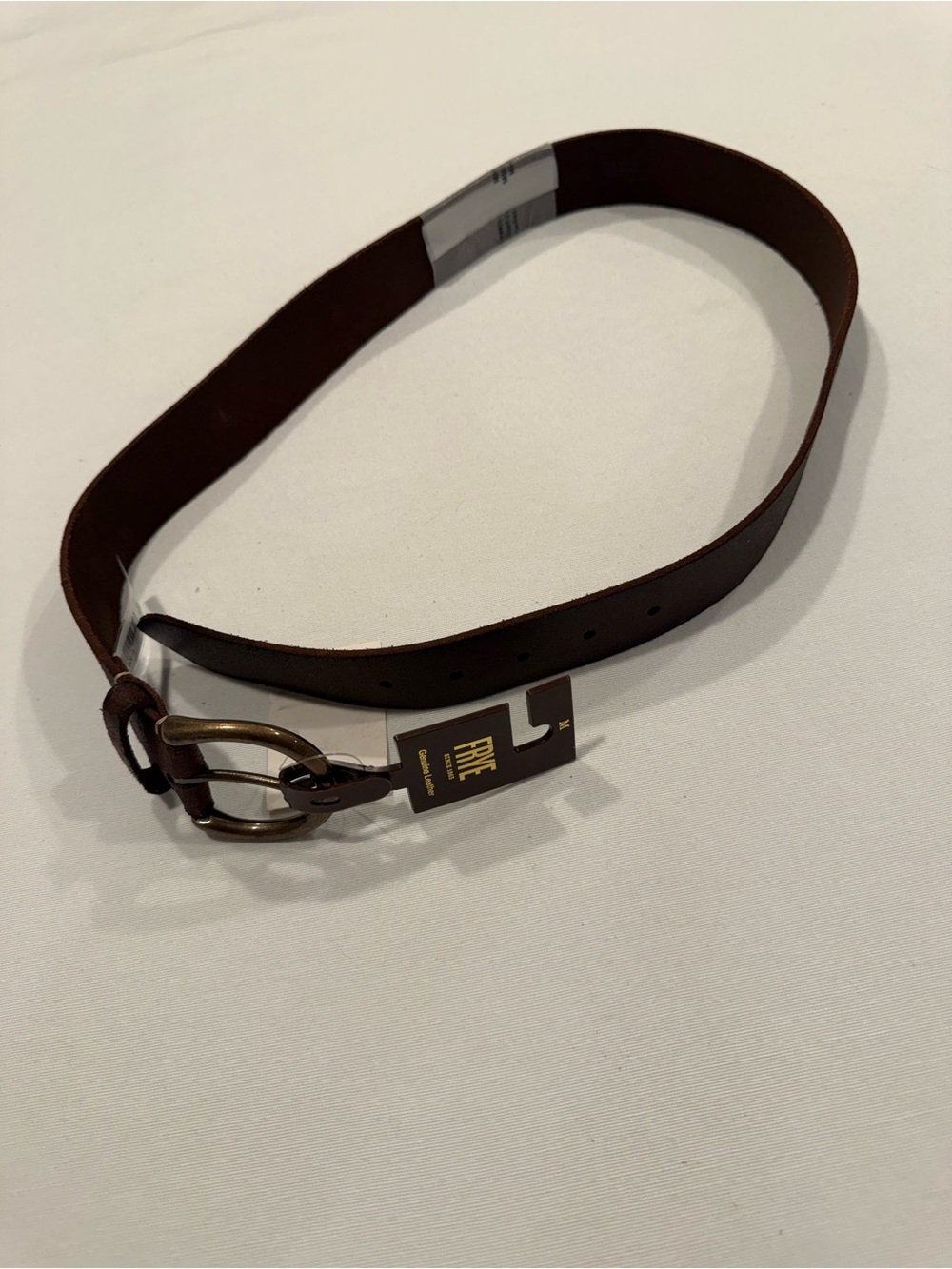 Frye Brown Genuine Leather Belt Men’s Medium NWT Distressed Casual Western